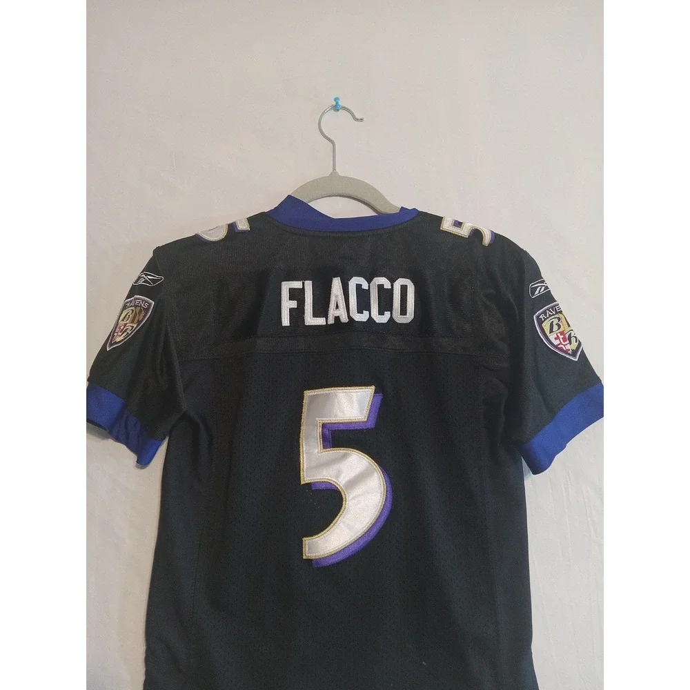 2004 VINT Original Reebok NFL Baltimore Ravens Jersey Youth Sz8 ‎ Joe Flacco #5